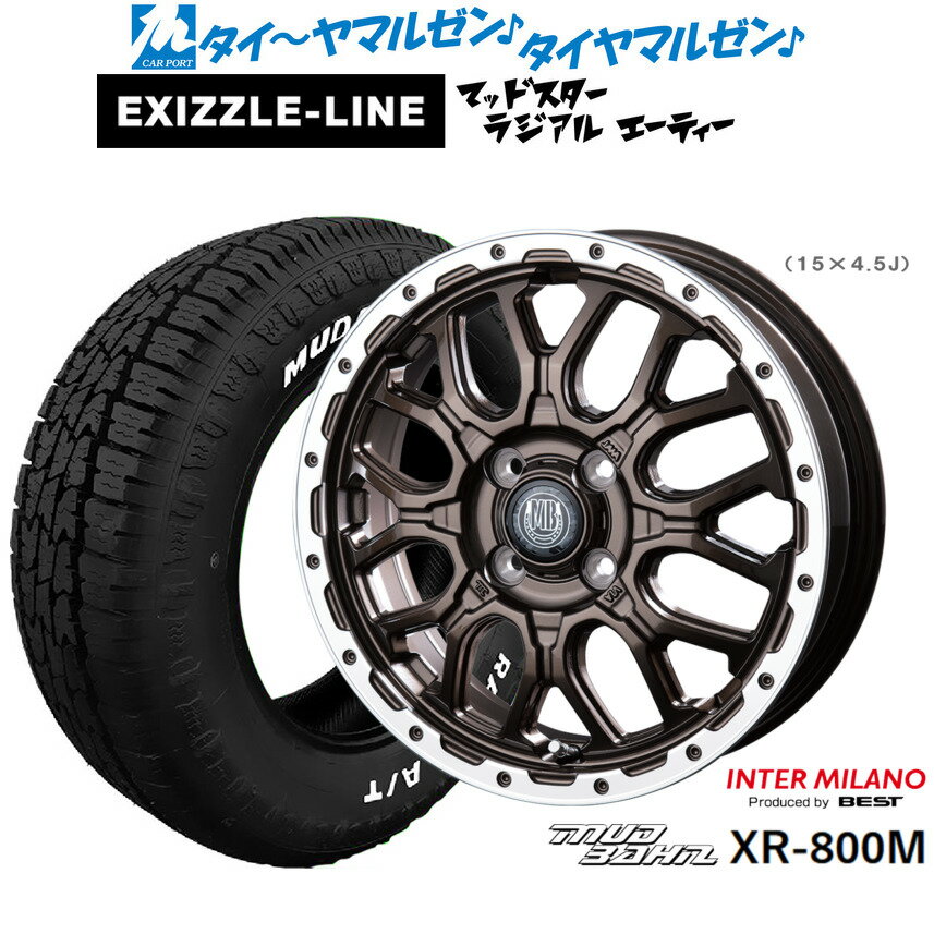 [6/22〜26]割引クーポン配布新品 オフロードタイヤ ホイール4本セットインターミラノ マッドバーン XR-800M14インチ 4.5Jエクシズルライン MUDSTAR マッドスター RADIAL ラジアル A/T155/65R14