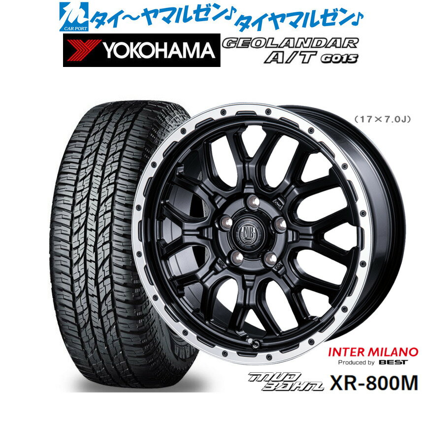 [5と0のつく日]割引クーポン配布新品 サマータイヤ ホイール4本セットインターミラノ マッドバーン XR-800M18インチ 7.5Jヨコハマ GEOLANDAR ジオランダー AT(G015)225/50R18