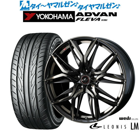 [6/15]割引クーポン配布新品 サマータイヤ ホイール4本セットウェッズ レオニス LM18インチ 7.0Jヨコハマ ADVAN アドバン フレバ V701205/40R18