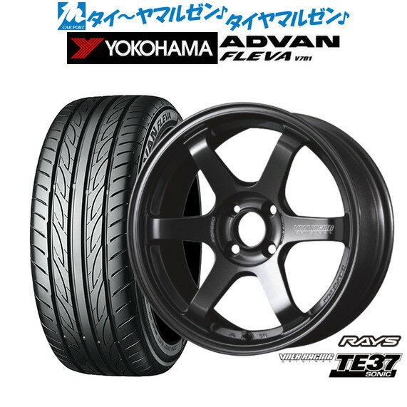 [5/20]割引クーポン配布新品 サマータイヤ ホイール4本セットレイズ ボルクレーシング TE37 SONIC(ソニック)16インチ 6.5Jヨコハマ ADVAN アドバン フレバ V701195/45R16