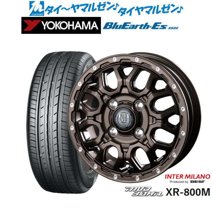 [6/18]最大100%ポイントバック！要エントリー新品 サマータイヤ ホイール4本セットインターミラノ マッドバーン XR-800M14インチ 4.5Jヨコハマ BluEarth-ES ブルーアースイーエス ES32165/60R14
