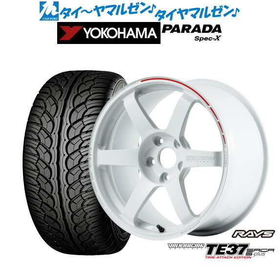 [5と0のつく日]割引クーポン配布新品 サマータイヤ ホイール4本セットレイズ ボルクレーシング TE37 サーガ S-plus TIME ATTACK EDITION18インチ 7.5Jヨコハマ PARADA パラダ Spec-X235/60R18