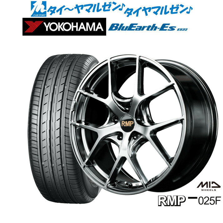 新品 サマータイヤ ホイール4本セットMID RMP 025F18インチ 7.0Jヨコハマ BluEarth-ES ブルーアースイーエス ES32225/40R18
