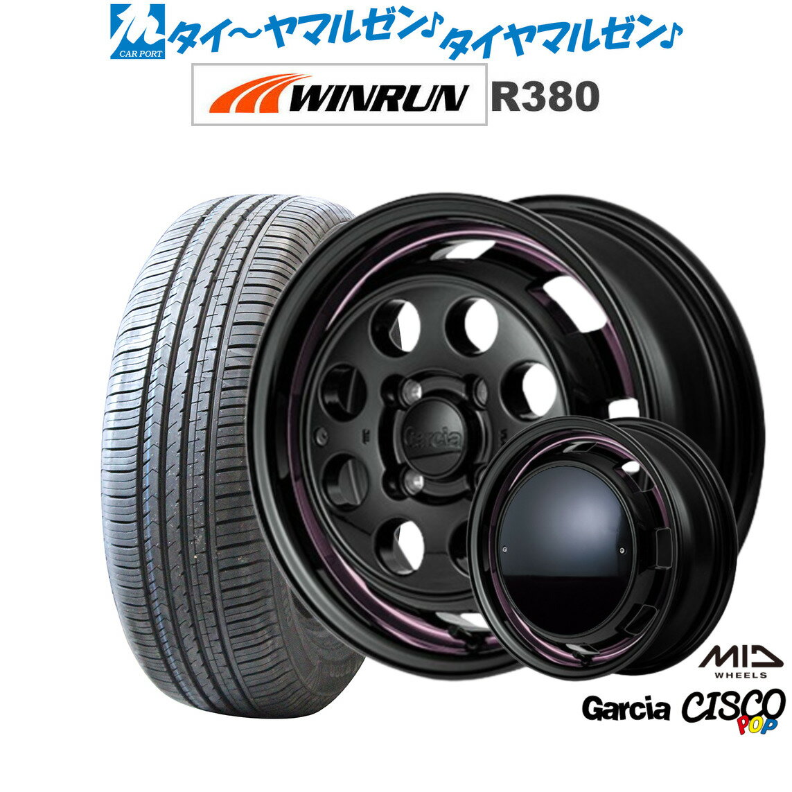 [6/18]最大100%ポイントバック！要エントリー新品 サマータイヤ ホイール4本セットMID ガルシア シスコ POP14インチ 4.5JWINRUN ウインラン R380165/60R14
