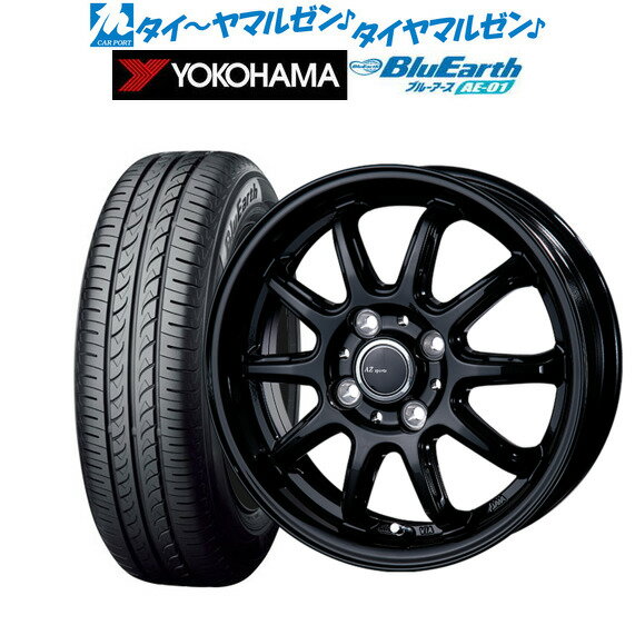 [5/9～15]割引クーポン配布新品 サマータイヤ ホイール4本セットインターミラノ AZ-SPORTS RC-1013インチ 4.0Jヨコハマ BluEarth ブルーアース (AE-01)155/65R13