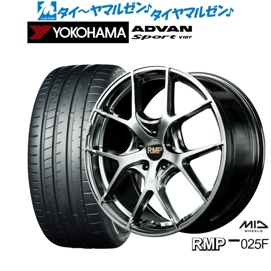[6/22〜26]割引クーポン配布新品 サマータイヤ ホイール4本セットMID RMP 025F18インチ 8.0Jヨコハマ ADVAN アドバン Sport (V107)245/40R18