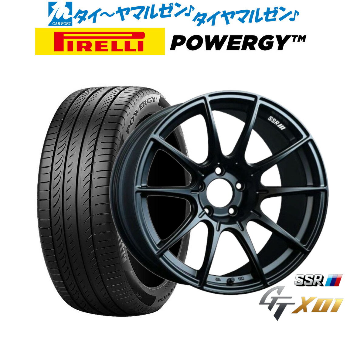 新品 サマータイヤ ホイール4本セットタナベ SSR GT X0117インチ 7.0Jピレリ POWERGY (パワジー)215/50R17