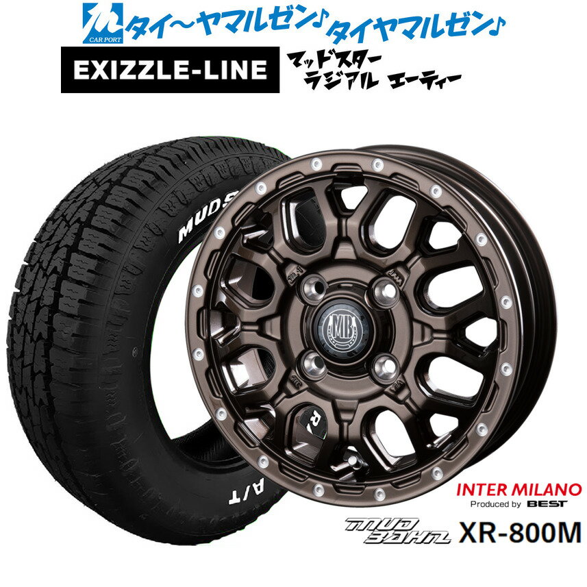 新品 オフロードタイヤ ホイール4本セットインターミラノ マッドバーン XR-800M12インチ 4.0Jエクシズルライン MUDSTAR マッドスター RADIAL ラジアル A/T145/80R12