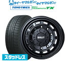 [2/18]ストアポイント3倍!!新品スタッドレスタイヤ ホイール4本セットトライスター BRUT BR-70ミリタリーブラック(6-139)16インチ 6.5Jトーヨータイヤ ウィンタートランパス TX215/65R16