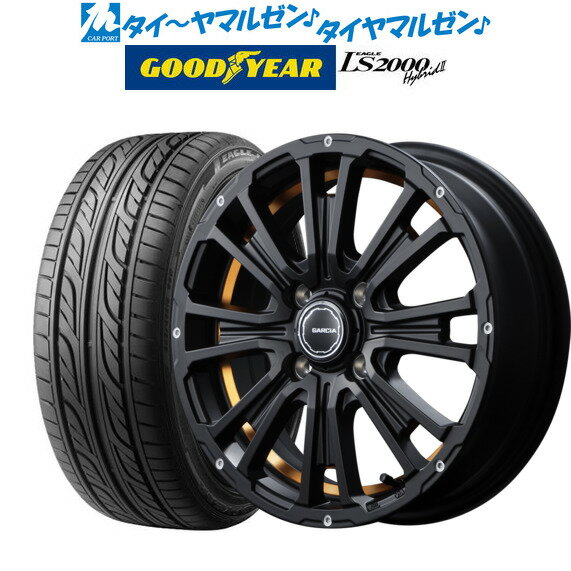 [5/9～15]割引クーポン配布新品 サマータイヤ ホイール4本セットMID ガルシア SSリボルバー KC14インチ 4.5Jグッドイヤー イーグル LS2000 ハイブリッド2(HB2)155/55R14