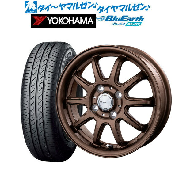 [5/9～15]割引クーポン配布新品 サマータイヤ ホイール4本セットインターミラノ AZ-SPORTS RC-1013インチ 4.0Jヨコハマ BluEarth ブルーアース (AE-01)155/70R13