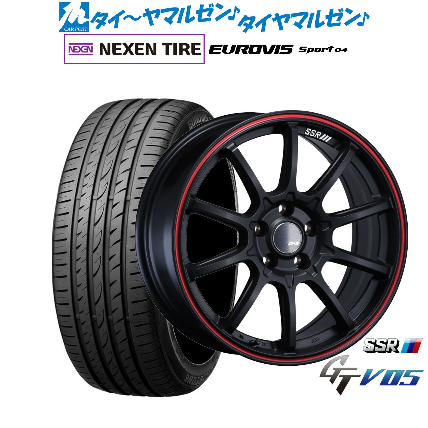 新品 サマータイヤ ホイール4本セットタナベ SSR GT V0518インチ 7.5JNEXEN ネクセン ロードストーン ユーロビズ Sport 04215/45R18