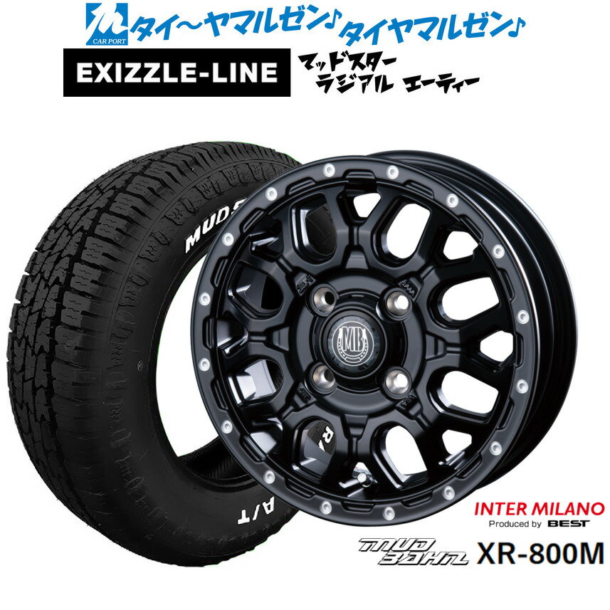 [5/18]ストアポイント3倍!!新品 サマータイヤ ホイール4本セットインターミラノ マッドバーン XR-800M12インチ 4.0Jエクシズルライン MUDSTAR マッドスター RADIAL(ラジアル) A/T145/80R12