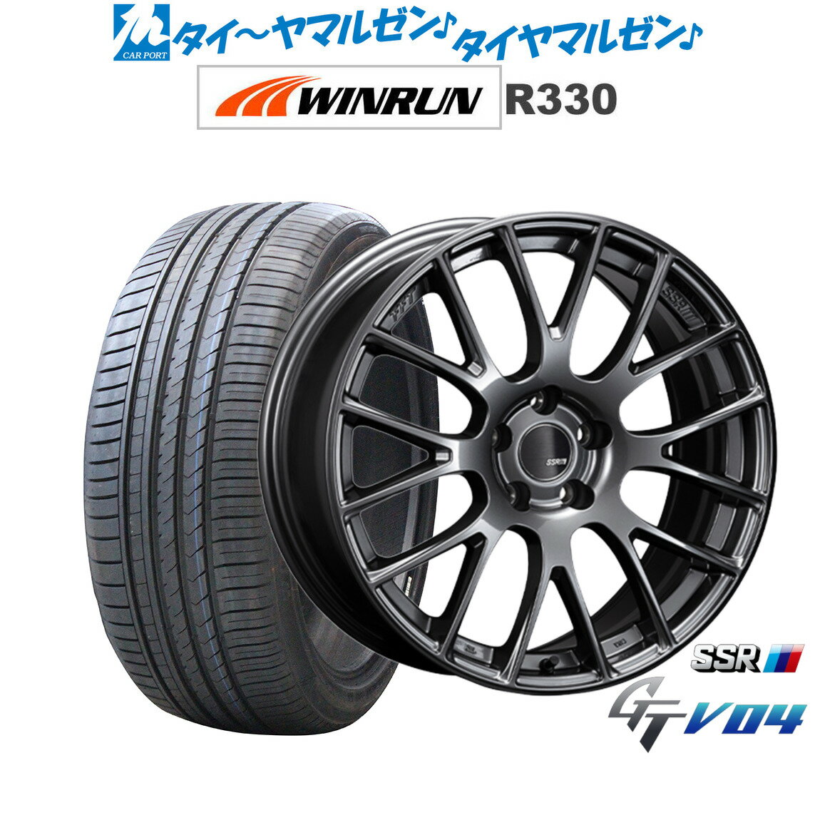 [BF期間]割引クーポン配布新品 サマータイヤ ホイール4本セットタナベ SSR GT V0418インチ 7.5JWINRUN ウインラン R330225/50R18