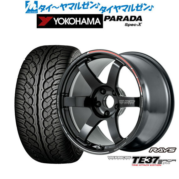新品 サマータイヤ ホイール4本セットレイズ ボルクレーシング TE37 サーガ S-plus TIME ATTACK EDITION18インチ 7.5Jヨコハマ PARADA パラダ Spec-X235/60R18