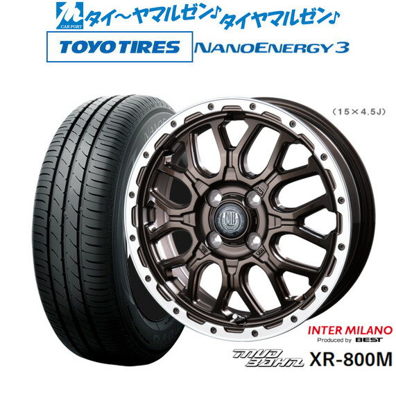 [6/15]割引クーポン配布新品 サマータイヤ ホイール4本セットインターミラノ マッドバーン XR-800M14インチ 4.5Jトーヨータイヤ NANOENERGY ナノエナジー 3 165/55R14