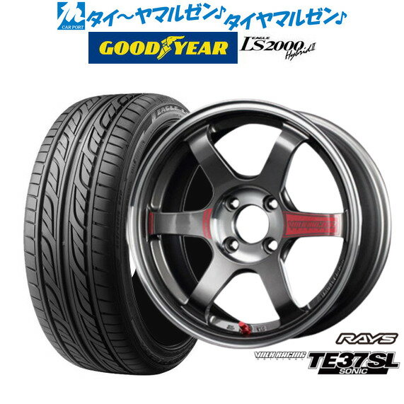 [5/18]ストアポイント3倍!!新品 サマータイヤ ホイール4本セットレイズ ボルクレーシング TE37 SONIC(ソニック)SL15インチ 5.0Jグッドイヤー イーグル LS2000 ハイブリッド2(HB2)165/50R15