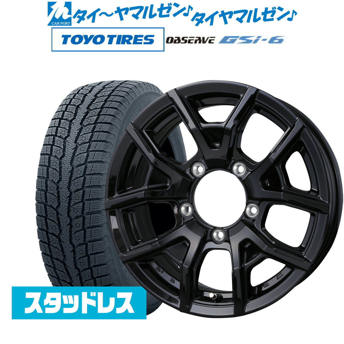 新品 スタッドレスタイヤ ホイール4本セットBADX D,O,S(DOS) VS-T616インチ 5.5Jトーヨータイヤ OBSERVE オブザーブ GSi-6215/70R16