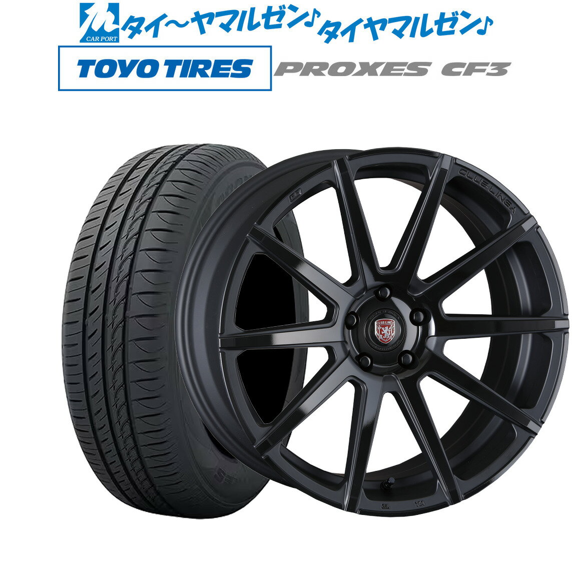 新品 サマータイヤ ホイール4本セットクリムソン クラブリネア マルディニFF18インチ 8.0Jトーヨータイヤ プロクセス PROXES CF3225/40R18