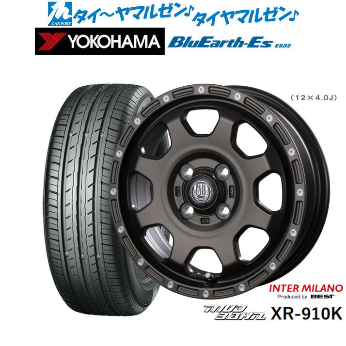 [6/15]割引クーポン配布新品 サマータイヤ ホイール4本セットインターミラノ マッドバーン XR-910K15インチ 4.5Jヨコハマ BluEarth-ES ブルーアースイーエス ES32165/50R15
