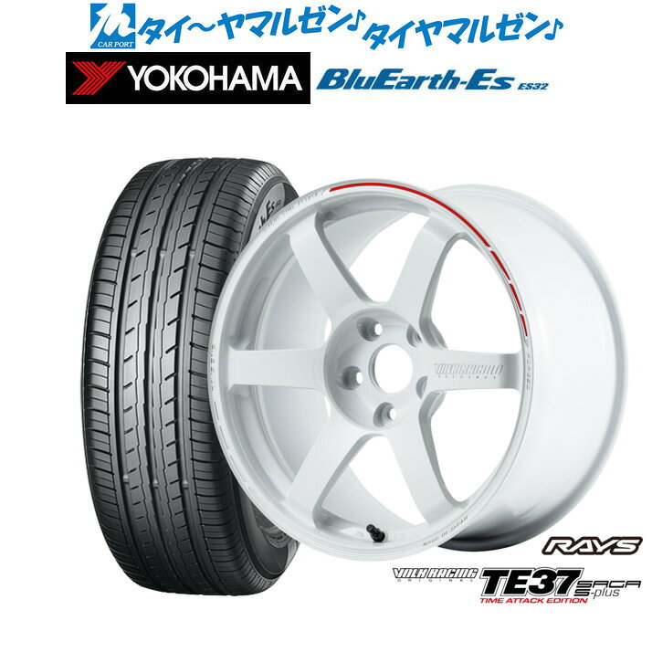 新品 サマータイヤ ホイール4本セットレイズ ボルクレーシング TE37 サーガ S-plus TIME ATTACK EDITION18インチ 7.5Jヨコハマ BluEarth-ES ブルーアースイーエス ES32215/45R18