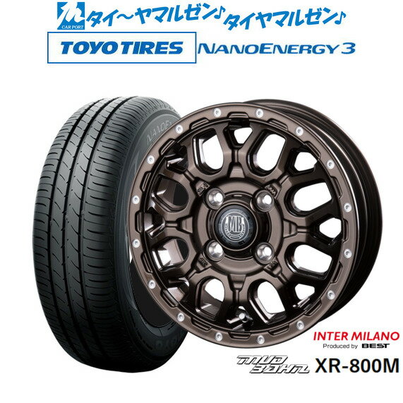 [6/22〜26]割引クーポン配布新品 サマータイヤ ホイール4本セットインターミラノ マッドバーン XR-800M14インチ 4.5Jトーヨータイヤ NANOENERGY ナノエナジー 3 165/55R14