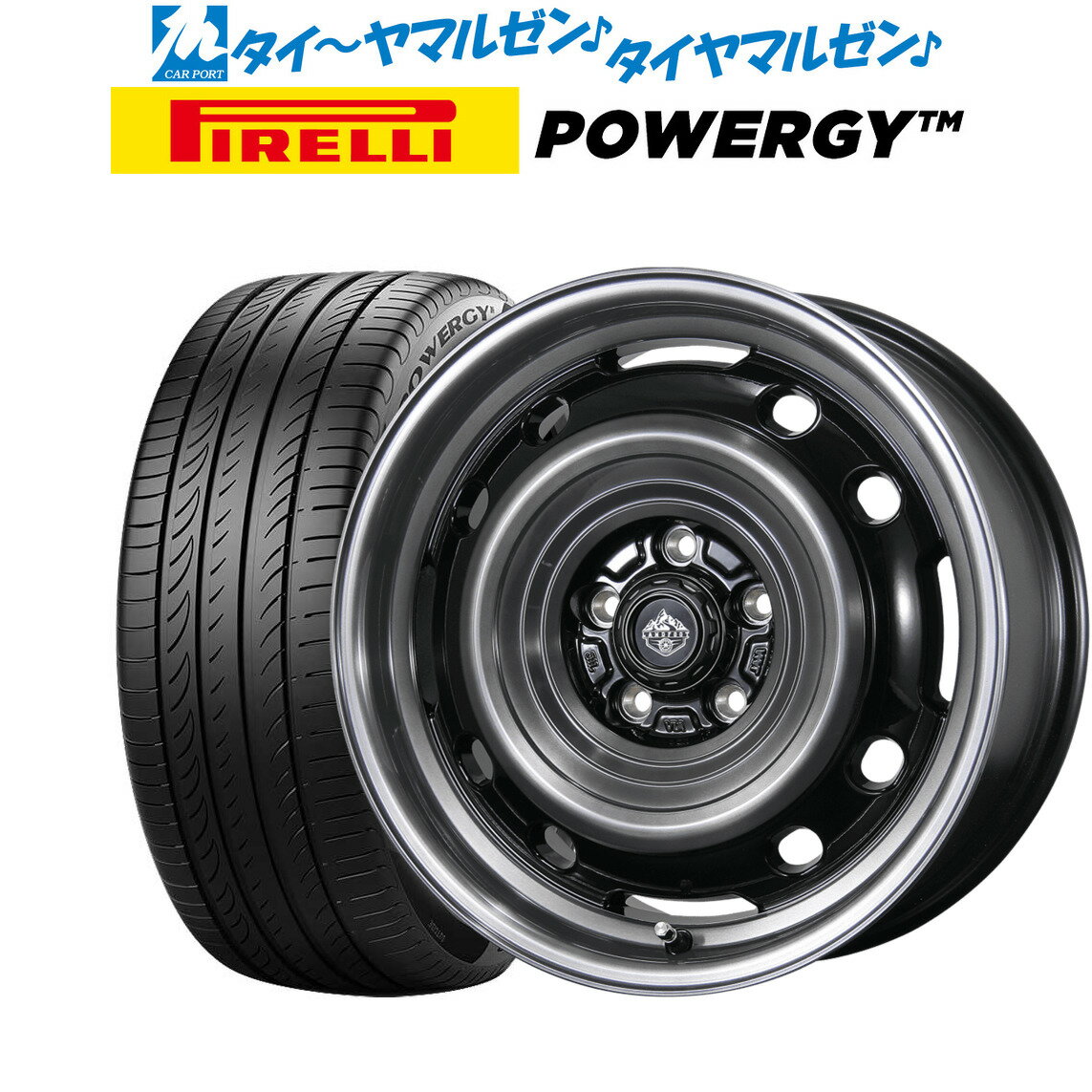 [5/20]割引クーポン配布新品 サマータイヤ ホイール4本セットトピー ランドフット XFG17インチ 7.0Jピレリ POWERGY (パワジー)225/50R17