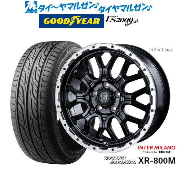 [5/20]割引クーポン配布新品 サマータイヤ ホイール4本セットインターミラノ マッドバーン XR-800M18インチ 7.5Jグッドイヤー イーグル LS2000 ハイブリッド2(HB2)225/45R18