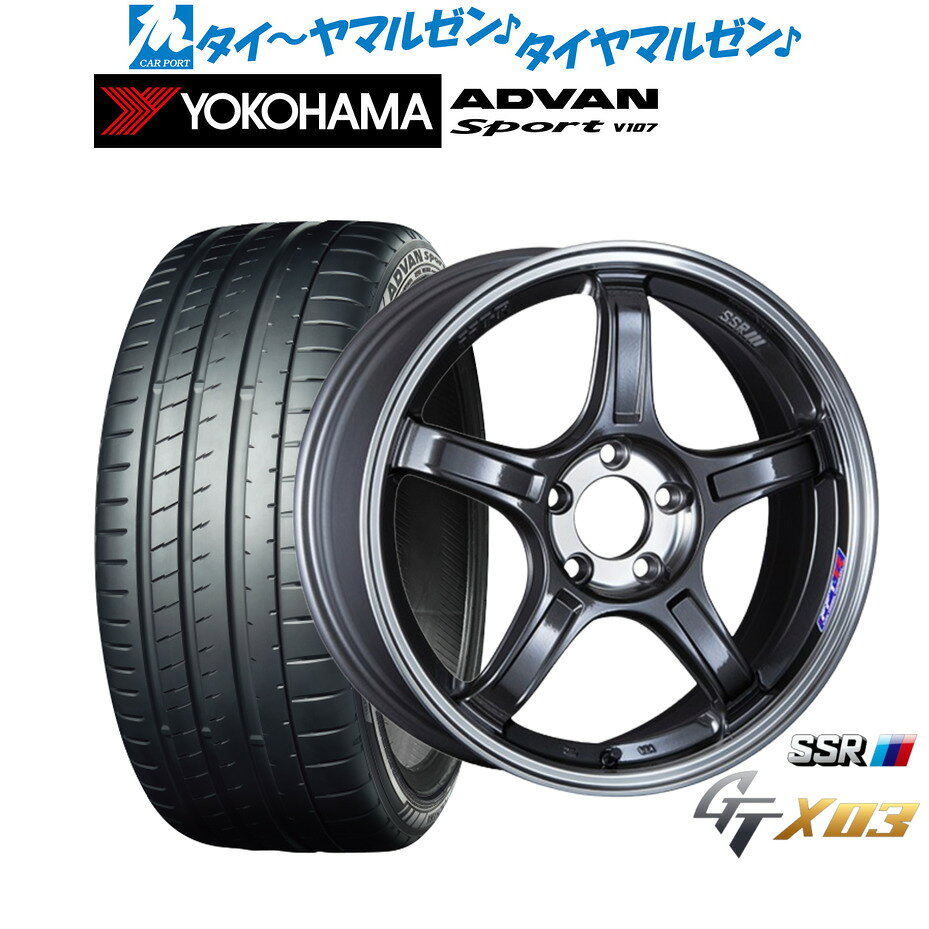 [12/1]ストアポイント5倍！新品 サマータイヤ ホイール4本セットタナベ SSR GT X0318インチ 7.5Jヨコハマ ADVAN アドバン Sport (V107)225/40R18