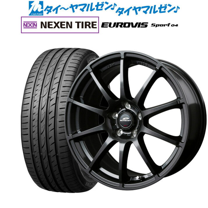 [6/4～10]割引クーポン配布新品 サマータイヤ ホイール4本セットMID シュナイダー スタッグ18インチ 8.0JNEXEN ネクセン ロードストーン ユーロビズ Sport 04235/40R18