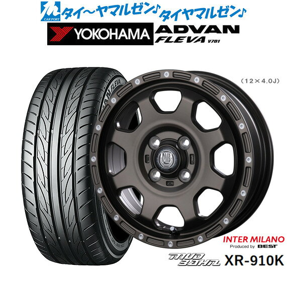 [マラソン期間]P最大42倍&クーポン配布新品 サマータイヤ ホイール4本セットインターミラノ マッドバーン XR-910K15インチ 4.5Jヨコハマ ADVAN アドバン フレバ V701165/50R15