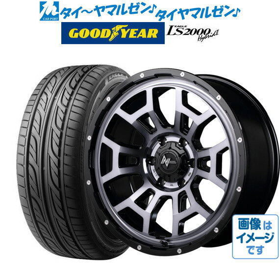 [5/18]ストアポイント3倍!!新品 サマータイヤ ホイール4本セットMID ナイトロパワー H6 スラッグ17インチ 7.0Jグッドイヤー イーグル LS2000 ハイブリッド2(HB2)205/45R17