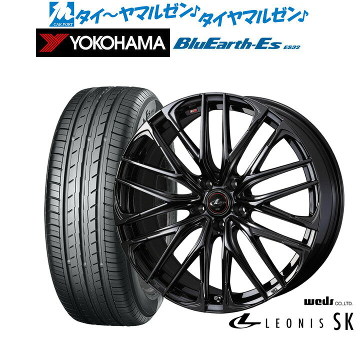 [マラソン期間]P最大42倍&クーポン配布新品 サマータイヤ ホイール4本セットウェッズ レオニス SK BLACK METAL EDITION18インチ 7.0Jヨコハマ BluEarth-ES ブルーアースイーエス ES32215/40R18