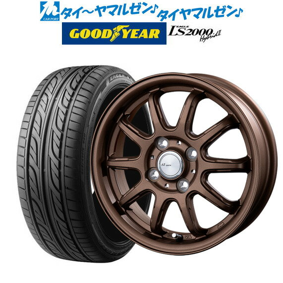 [6/4～10]割引クーポン配布新品 サマータイヤ ホイール4本セットインターミラノ AZ-SPORTS RC-1014インチ 4.5Jグッドイヤー イーグル LS2000 ハイブリッド2(HB2)155/55R14