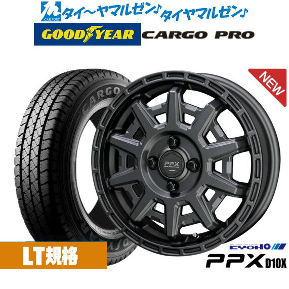 [5/9～15]割引クーポン配布新品 サマータイヤ ホイール4本セットKYOHO PPX D10X12インチ 3.5Jグッドイヤー カーゴ プロ145/80R12