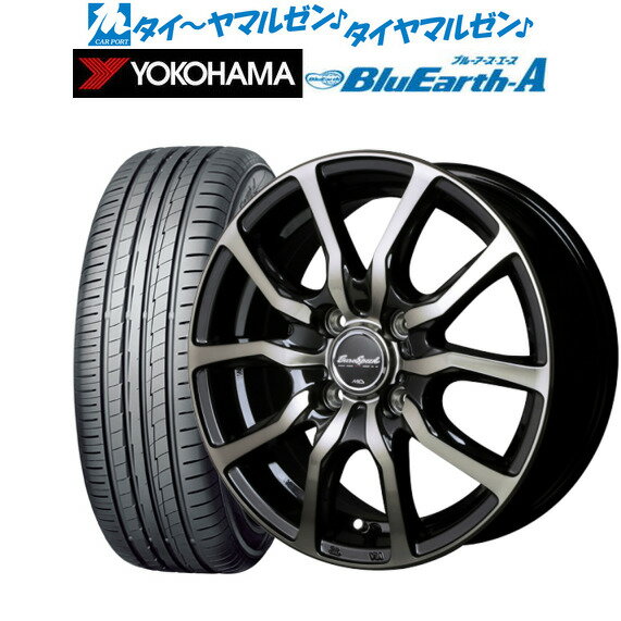 [6/4～10]割引クーポン配布新品 サマータイヤ ホイール4本セットMID ユーロスピード D.C.5214インチ 5.5Jヨコハマ BluEarth ブルーアース A (AE50)165/70R14