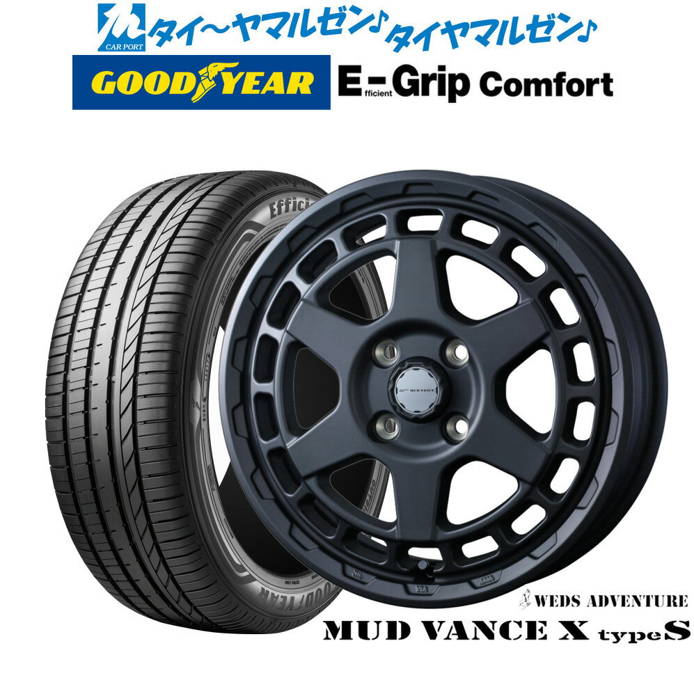 [6月20日]割引クーポン配布新品 サマータイヤ ホイール4本セットウェッズ アドベンチャー マッドヴァンス X タイプS14インチ 4.5Jグッドイヤー エフィシエント グリップ コンフォート165/60R14