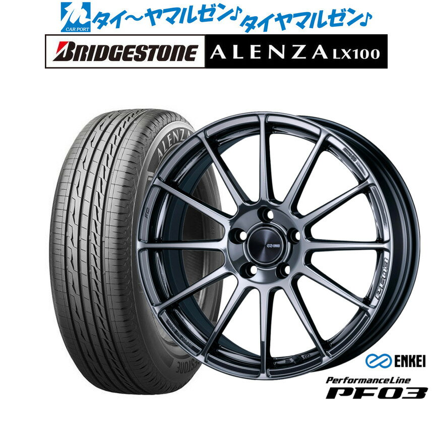 [SS期間]割引クーポン配布新品 サマータイヤ ホイール4本セットエンケイ PF03 18インチ 7.5Jブリヂストン ALENZA アレンザ LX100215/50R18