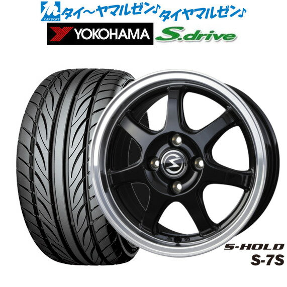 [BF期間]割引クーポン配布新品 サマータイヤ ホイール4本セットBADX エスホールド S-7S16インチ 5.5Jヨコハマ DNA S.drive ドライブ (ES03/ES03N)165/40R16