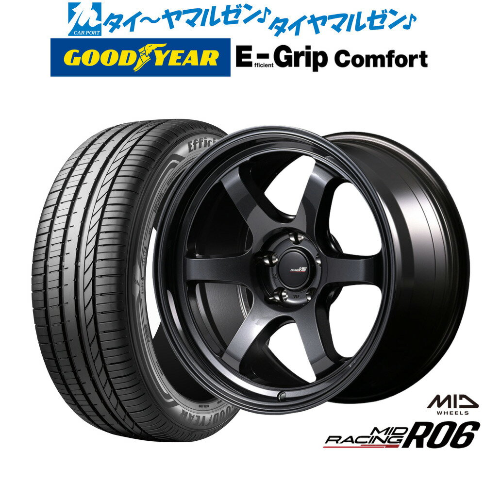 新品 サマータイヤ ホイール4本セットMID レーシング R0618インチ 8.5Jグッドイヤー エフィシエント グリップ コンフォート245/40R18