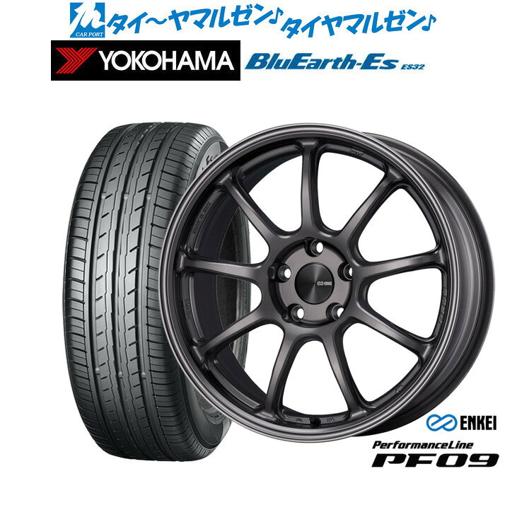 [マラソン期間]割引クーポン配布新品 サマータイヤ ホイール4本セットエンケイ PF0917インチ 7.0Jヨコハマ BluEarth-ES ブルーアースイーエス ES32215/45R17