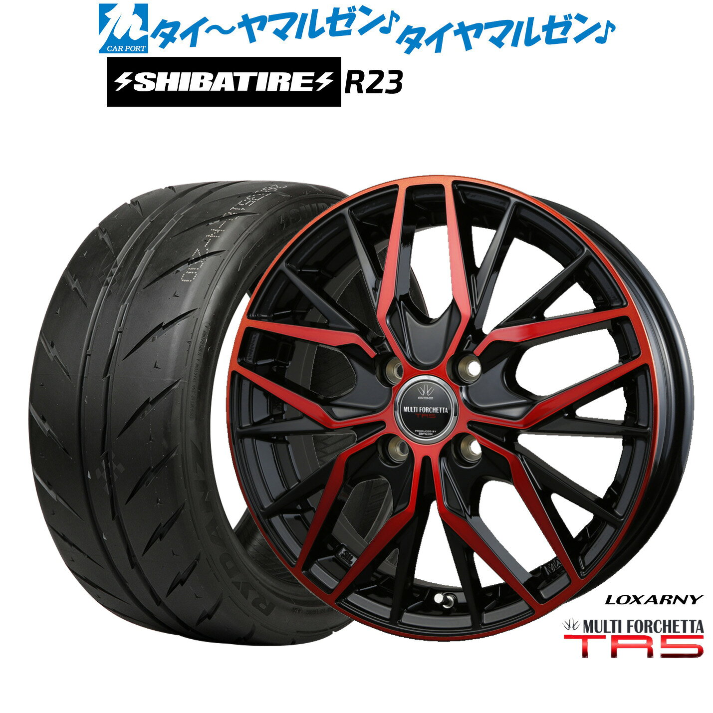 [マラソン期間]割引クーポン配布新品 サマータイヤ ホイール4本セットBADX ロクサーニ マルチフォルケッタ TR515インチ 4.5JSHIBATIRE シバタイヤ 280Z (R23)165/50R15