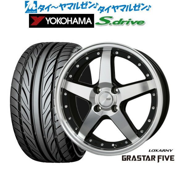 [6/22〜26]割引クーポン配布新品 サマータイヤ ホイール4本セットBADX ロクサーニ グラスターファイブ16インチ 5.5Jヨコハマ DNA S.drive ドライブ (ES03/ES03N)165/40R16