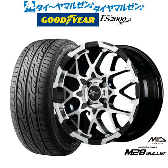 新品 サマータイヤ ホイール4本セットMID ナイトロパワー M28 バレット KC16インチ 6.0Jグッドイヤー イーグル LS2000 ハイブリッド2(HB2)205/55R16