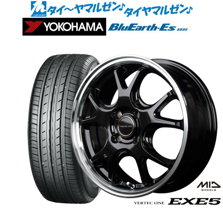 [BF期間]割引クーポン配布新品 サマータイヤ ホイール4本セットMID ヴァーテック ワン EXE516インチ 6.0Jヨコハマ BluEarth-ES ブルーアースイーエス ES32195/55R16