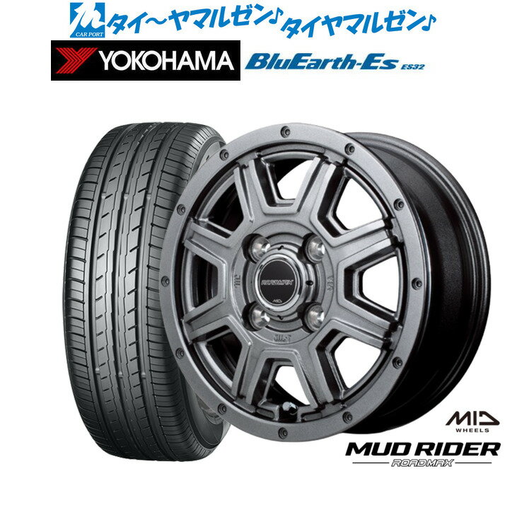 新品 サマータイヤ ホイール4本セットMID ロードマックス マッドライダー12インチ 4.0Jヨコハマ BluEarth-ES ブルーアースイーエス ES32145/80R12
