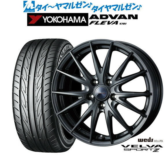 [6/15]割引クーポン配布新品 サマータイヤ ホイール4本セットウェッズ ヴェルヴァ SPORT2 (スポルト2)18インチ 8.0Jヨコハマ ADVAN アドバン フレバ V701225/40R18