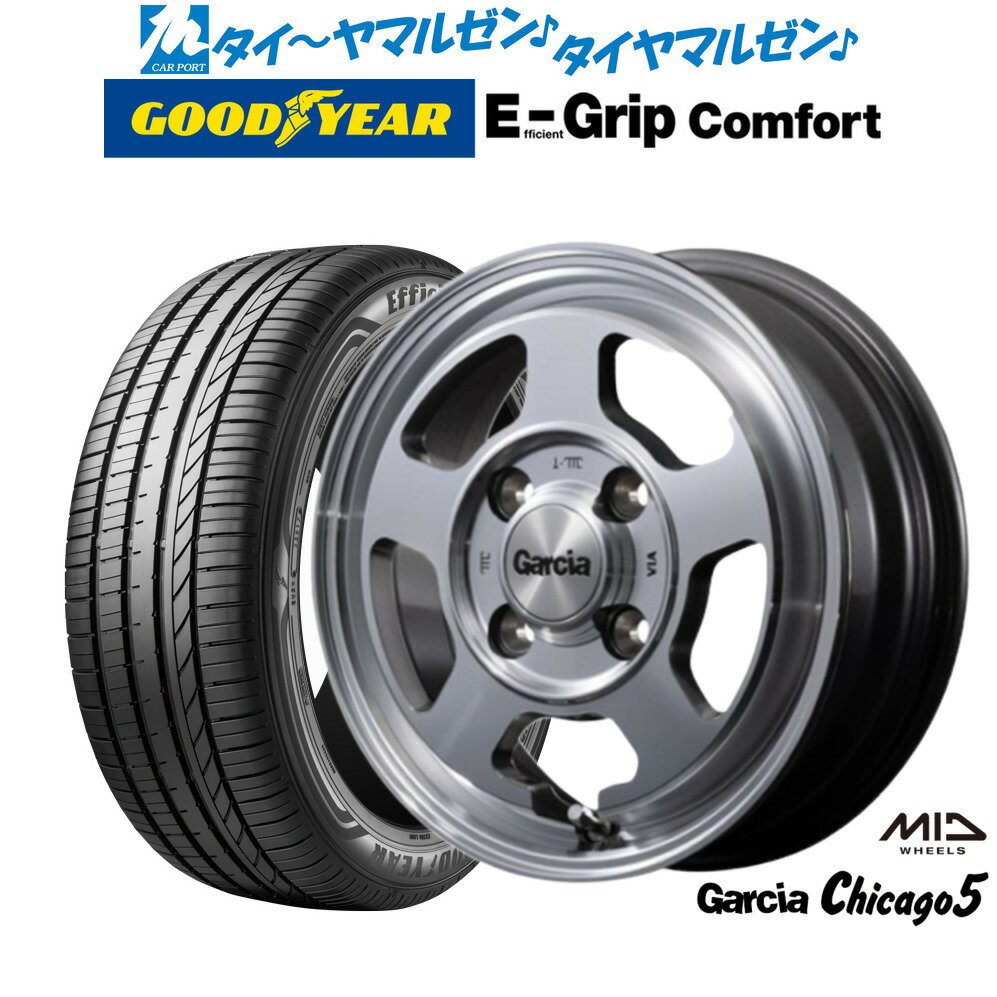 [6/18]最大100%ポイントバック！要エントリー新品 サマータイヤ ホイール4本セットMID ガルシア シカゴ514インチ 4.5Jグッドイヤー エフィシエント グリップ コンフォート165/55R14