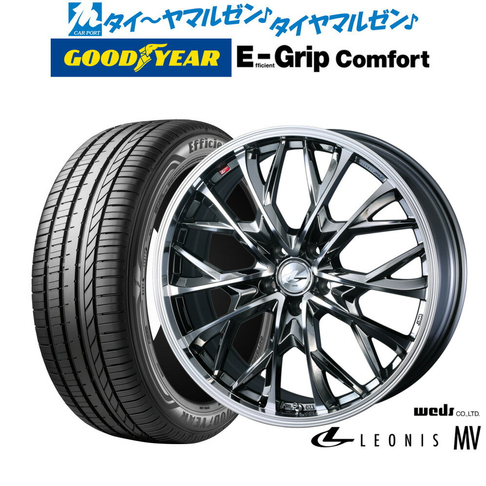 [6/15]割引クーポン配布新品 サマータイヤ ホイール4本セットウェッズ レオニス MV19インチ 8.0Jグッドイヤー エフィシエント グリップ コンフォート245/35R19
