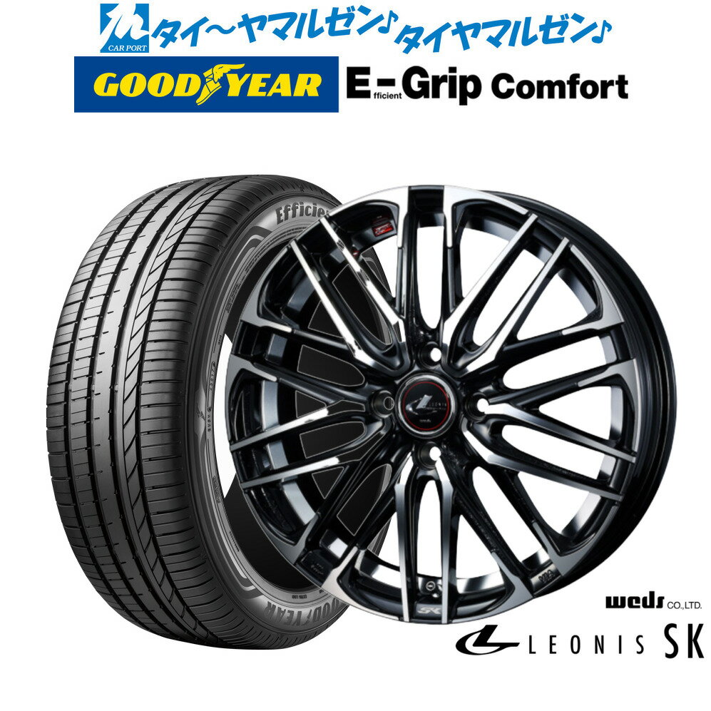 [6/15]割引クーポン配布新品 サマータイヤ ホイール4本セットウェッズ レオニス SK16インチ 5.0Jグッドイヤー エフィシエント グリップ コンフォート165/45R16